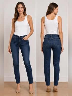 DL1961 Amanda Jeans Dark Wash Slim Straight Mid Rise Denim 27